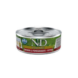 Natural & Delicious Kitten Prime Chicken & Pomegranate 70g Wet Tin Food