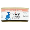 Thrive 100% Complete Wet Cat Food Tuna and Salmon 75g Can