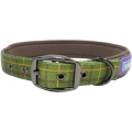 Dog & Co Green Check Collar Padded Buckled 1" X 22" - 26" Hem & Boo
