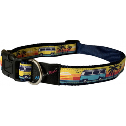 Camper Van Brights Adjustable Collar 1" X 18 - 24" (25mm 40 - 60cm) Hem & Boo