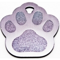 Engraved Silver Paw Print Dog Or Cat Tag