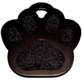 Engraved Black Paw Print Dog Tag - Cat Tag