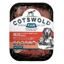 Cotswold Raw Mince 80/20 Active Beef 1kg Dog Food Frozen