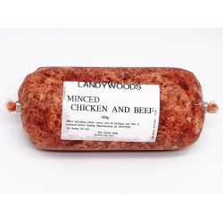 Landywoods Chicken And Beef 454g Frozen Raw Dog Food