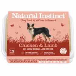 Natural Instinct Natural Chicken & Lamb Dog 1kg Frozen