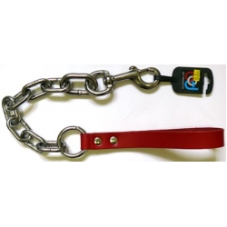 Huge Extra Heavy Chain Lead 1" x 34" Red British by Design