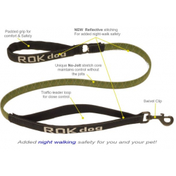 Rok Premium Reflective Lead Jungle Green Camo With Black & Light Reflective Medium 54" / 1400mm