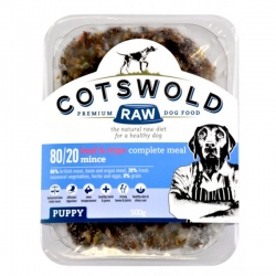 Cotswold Raw Mince 80/20 Puppy Beef & Tripe 500g Frozen Dog Food