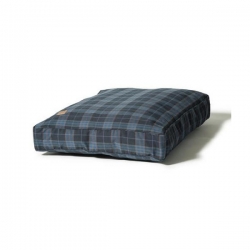 Large Navy / Grey Duvet Dog Bed - Danish Design Lumberjack Boxed