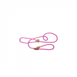 Rope Slip Lead Supersoft Pink With Tan 5/8"x60" (1.4 X 150cm) Dog & Co