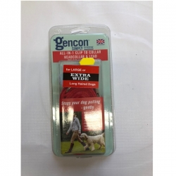 Gencon All In 1 Red Extra Wide Clip To Collar Head Collar And Lead