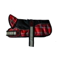Animate Reflective Black / Red Tartan Padded Harness Coat 12" (30cm)