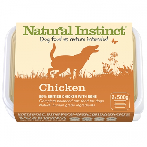 Natural Instinct Natural Chicken Dog 2 X 500g Frozen Pets Pantry