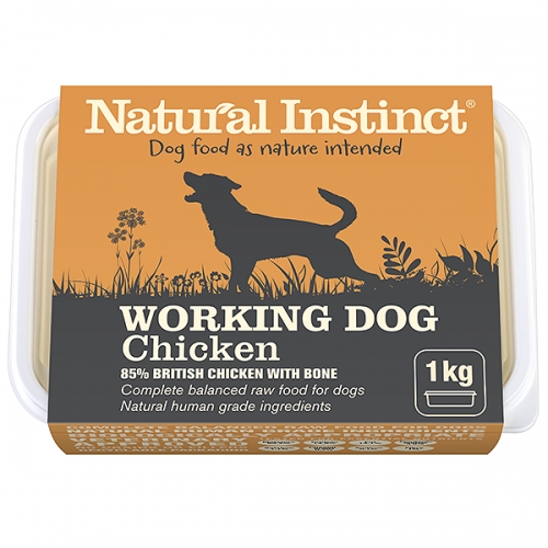 Natural Instinct Natural Working Dog Chicken 1kg Frozen