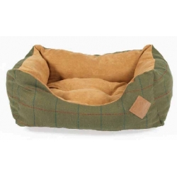 Danish Design Dog Snuggle Bed Green Tweed 72cm
