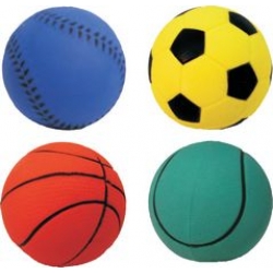 Assorted Sports Ball 2.5" Floaties Dog Toy My Pet 