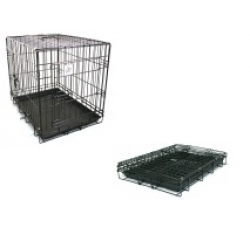 Dog Life Dog Crate Small Two Door Black 24" X 17"x 20" Or 60 X 42.5 X 51cm