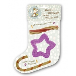 Small Veggie Christmas Stocking With TPR Dog Toy