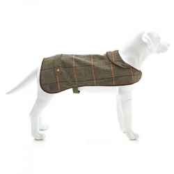 Tweed Dog Coat 12 Small With Chocolate Fleece Inner Tweedmill Textiles