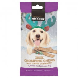 Webbox Festive Christmas Dog Chomp Chews Turkey And Cranberry 15 Pack