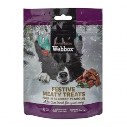 Webbox Festive Dog Meaty Treats Pigs In Blanket Flavour 120g