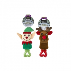 Webbox Festive Christmas Puppy Elf Or Reindeer Rattle Toy